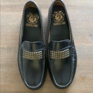 Men’s Black Leather Stuffed Loafer